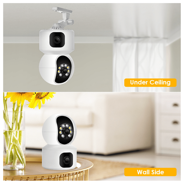 Dual-Lens PTZ WiFi IP Camera - 360° Smart Home Security CC Camera 5 Dual-Lens PTZ WiFi IP Camera - 360° Smart Home Security CC Camera - Image 5