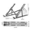 Laptop Stand Aluminum Alloy Adjustable Multi-angle Laptop Stand 10-17 inch - Image 5