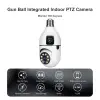 V380 Pro Dual Lens Dual Screen E27 Bulb Camera Two Ways Audio Color Night Vision Smart Home Security Wireless WIFI Indoor Camera