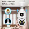 V380 Pro Dual Lens Dual Screen E27 Bulb Camera Two Ways Audio Color Night Vision Smart Home Security Wireless WIFI Indoor Camera