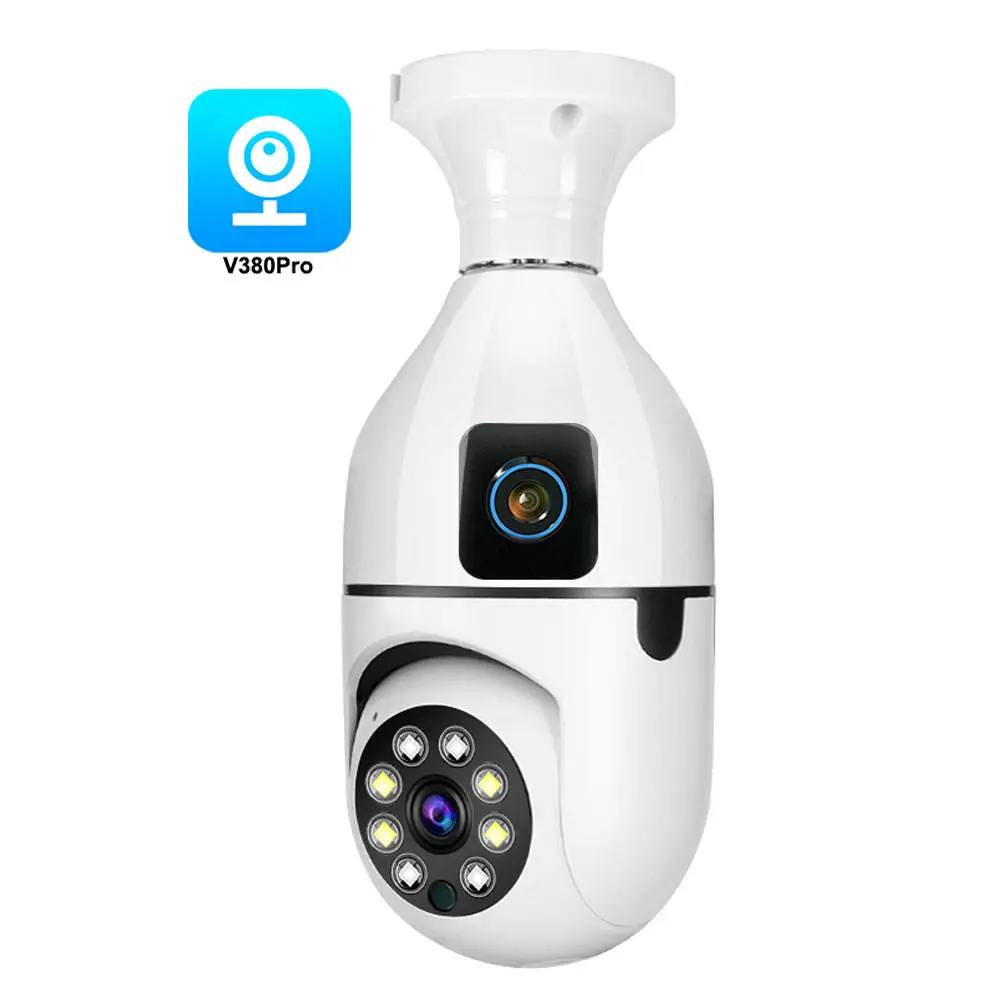 Dual-Lens E27 Bulb WiFi IP Camera - 360° Smart Security & Dual Screen 3 Dual-Lens E27 Bulb WiFi IP Camera - 360° Smart Security & Dual Screen - Image 3