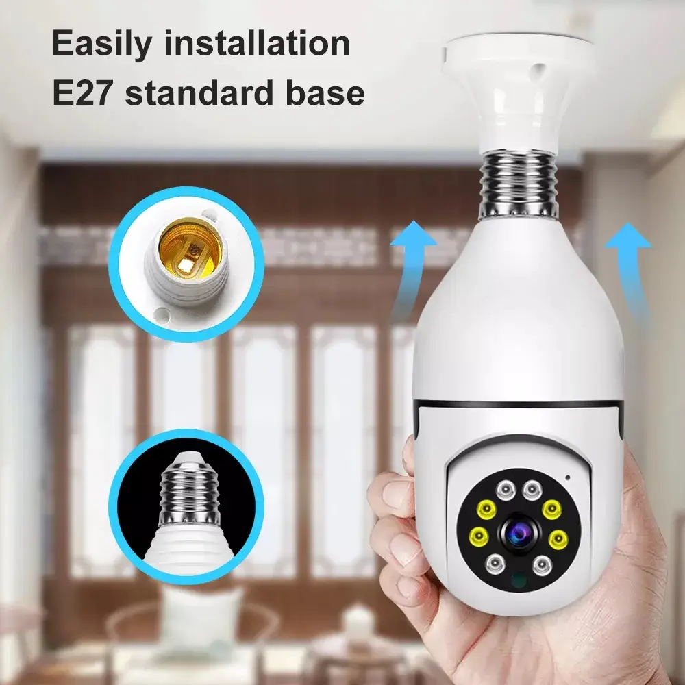 1080P Full HD E27 Bulb WiFi PTZ IP Camera - 360° Smart Security 4 1080P Full HD E27 Bulb WiFi PTZ IP Camera - 360° Smart Security - Image 4