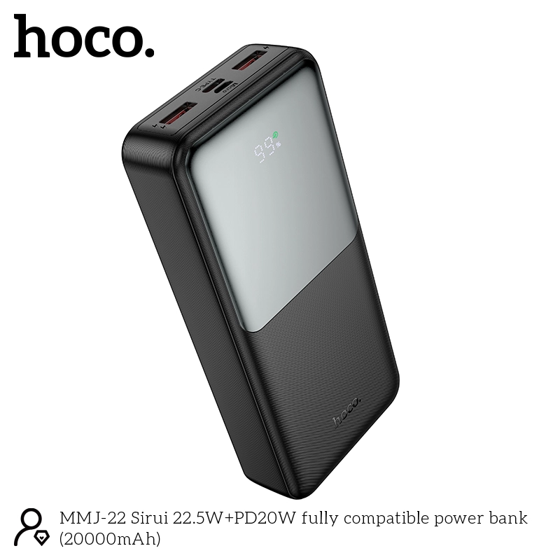 Hoco MMJ22 Sirui 22.5W+PD20W Fast Charging Power Bank (20000mAh) 2 Hoco MMJ22 Sirui 22.5W+PD20W Fast Charging Power Bank (20000mAh) - Image 2