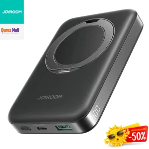 JOYROOM JR-PBM12 22.5W 10000mAh Power Bank Wireless Charger with Ring Kickstand