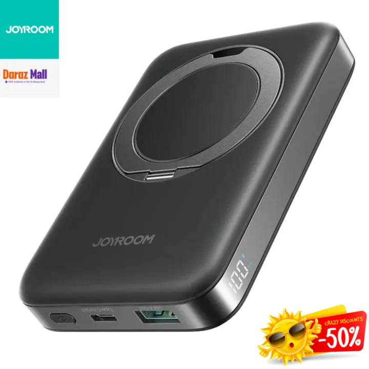 JOYROOM JR-PBM12 22.5W 10000mAh Power Bank Wireless Charger with Ring Kickstand 1 JOYROOM JR-PBM12 22.5W 10000mAh Power Bank Wireless Charger with Ring Kickstand