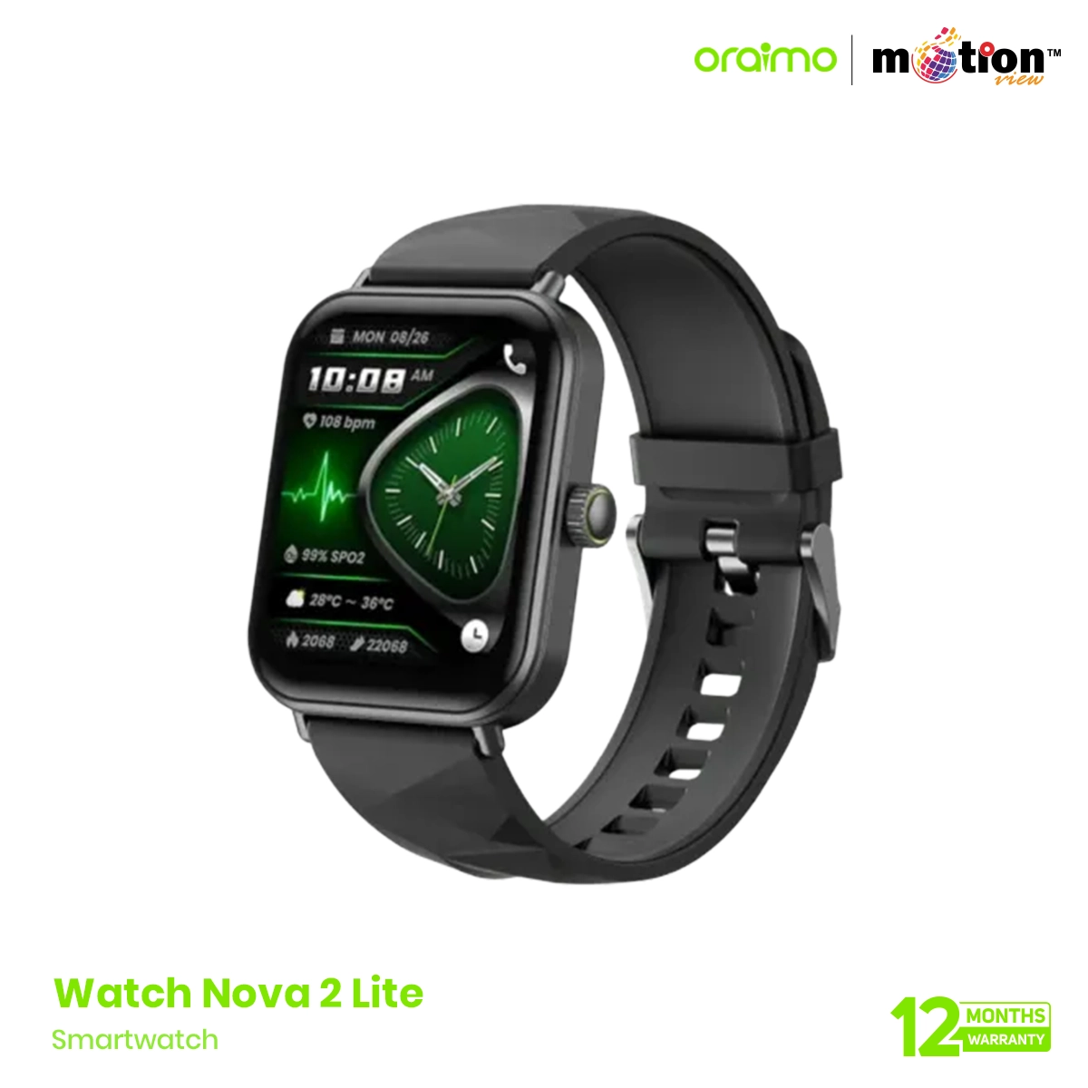oraimo Watch Nova 2 Lite (OSW-814L) Smart Watch 2 oraimo Watch Nova 2 Lite (OSW-814L) Smart Watch - Image 2