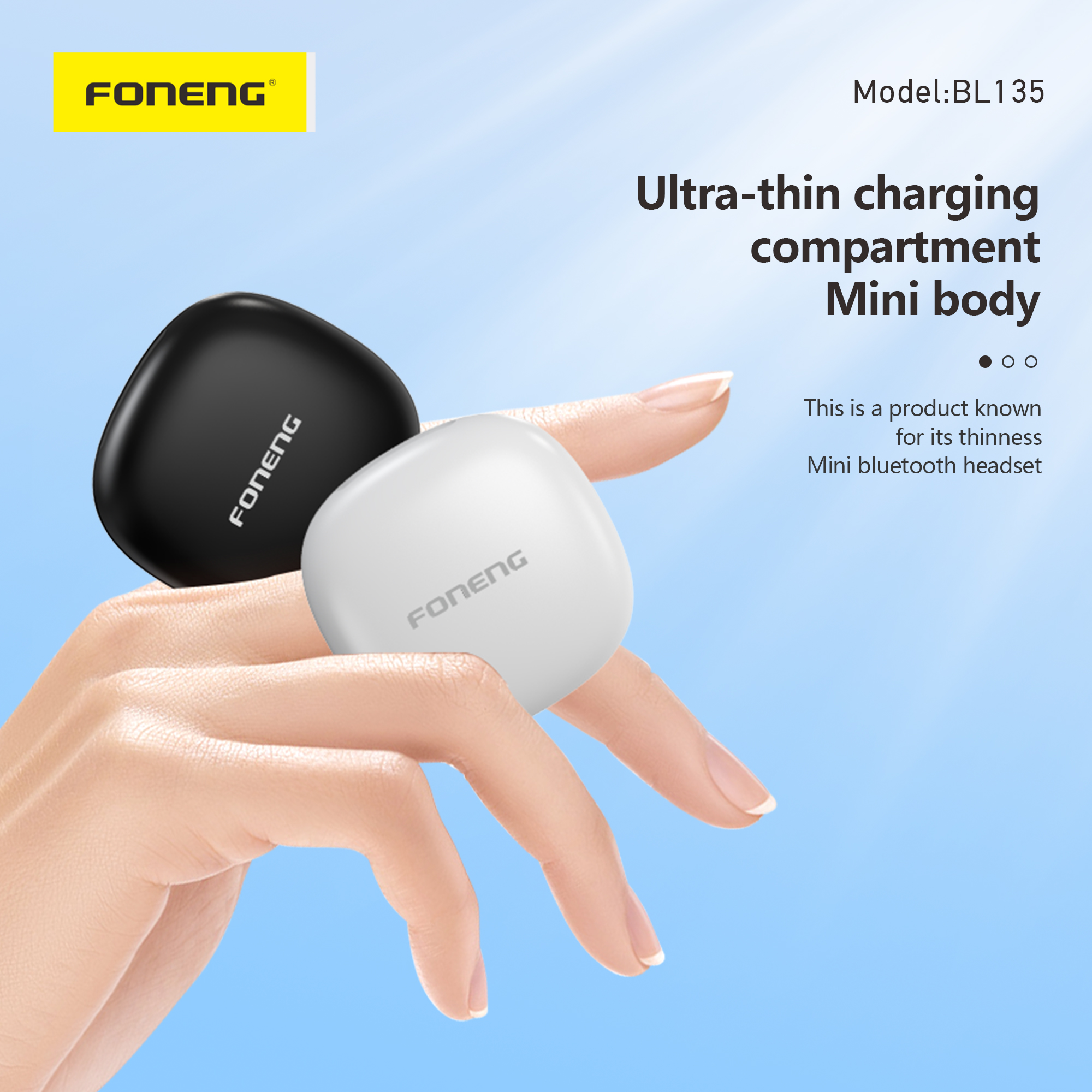 FONENG BL135 Ultra Thin TWS Earbuds 4 FONENG BL135 Ultra Thin TWS Earbuds - Image 4