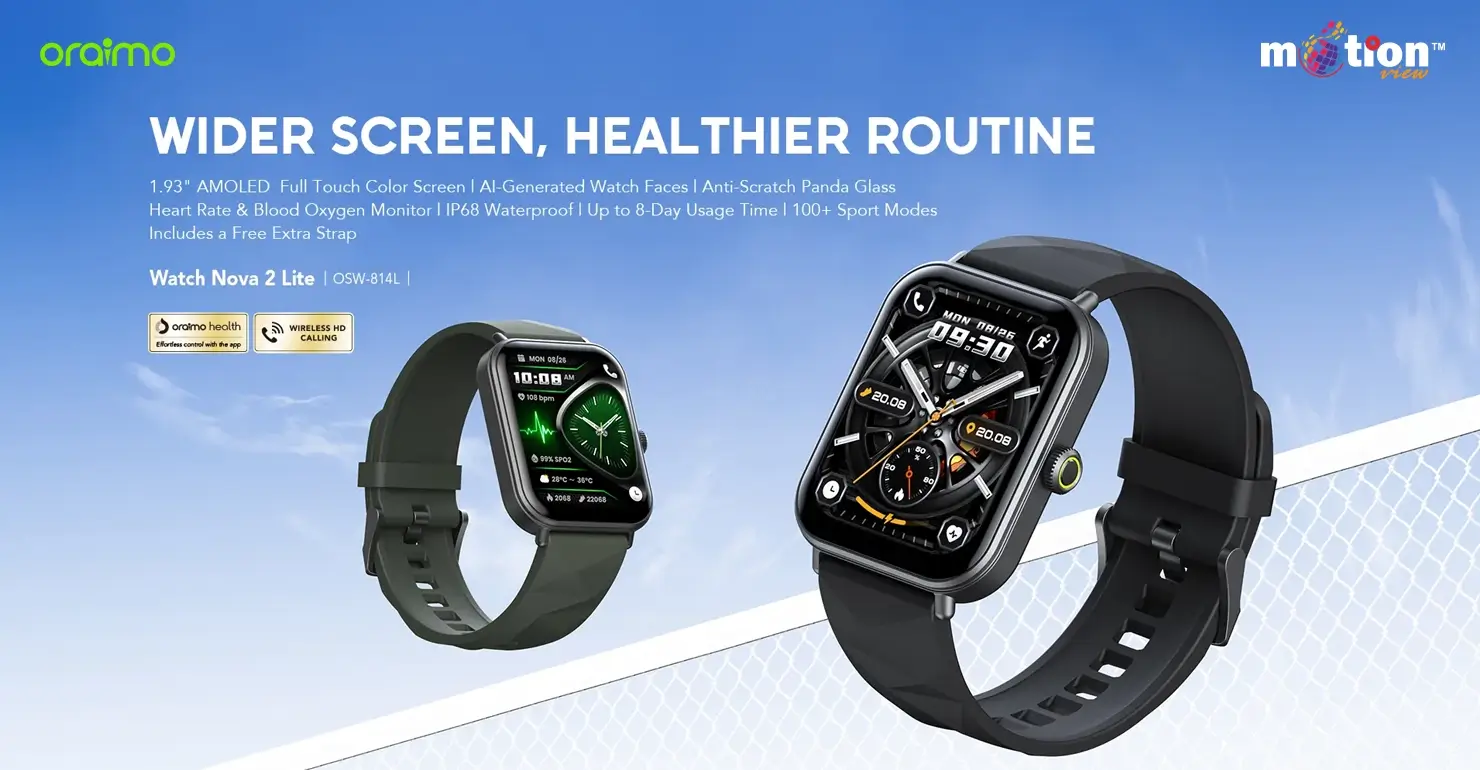 oraimo Watch Nova 2 Lite (OSW-814L) Smart Watch 3 oraimo Watch Nova 2 Lite (OSW-814L) Smart Watch - Image 3