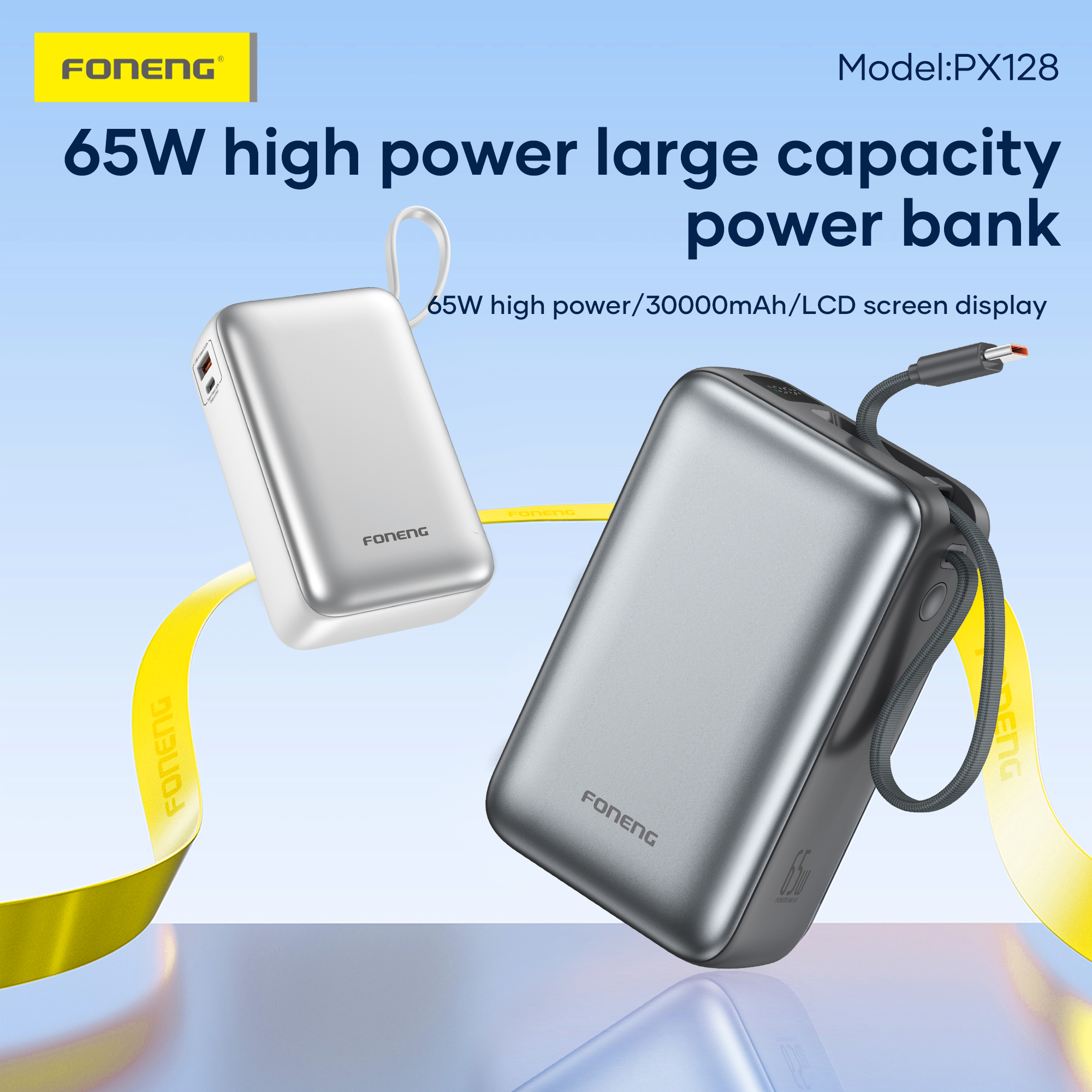 FONENG PX128 30000mAh 65W Power Bank 3 FONENG PX128 30000mAh 65W Power Bank - Image 3