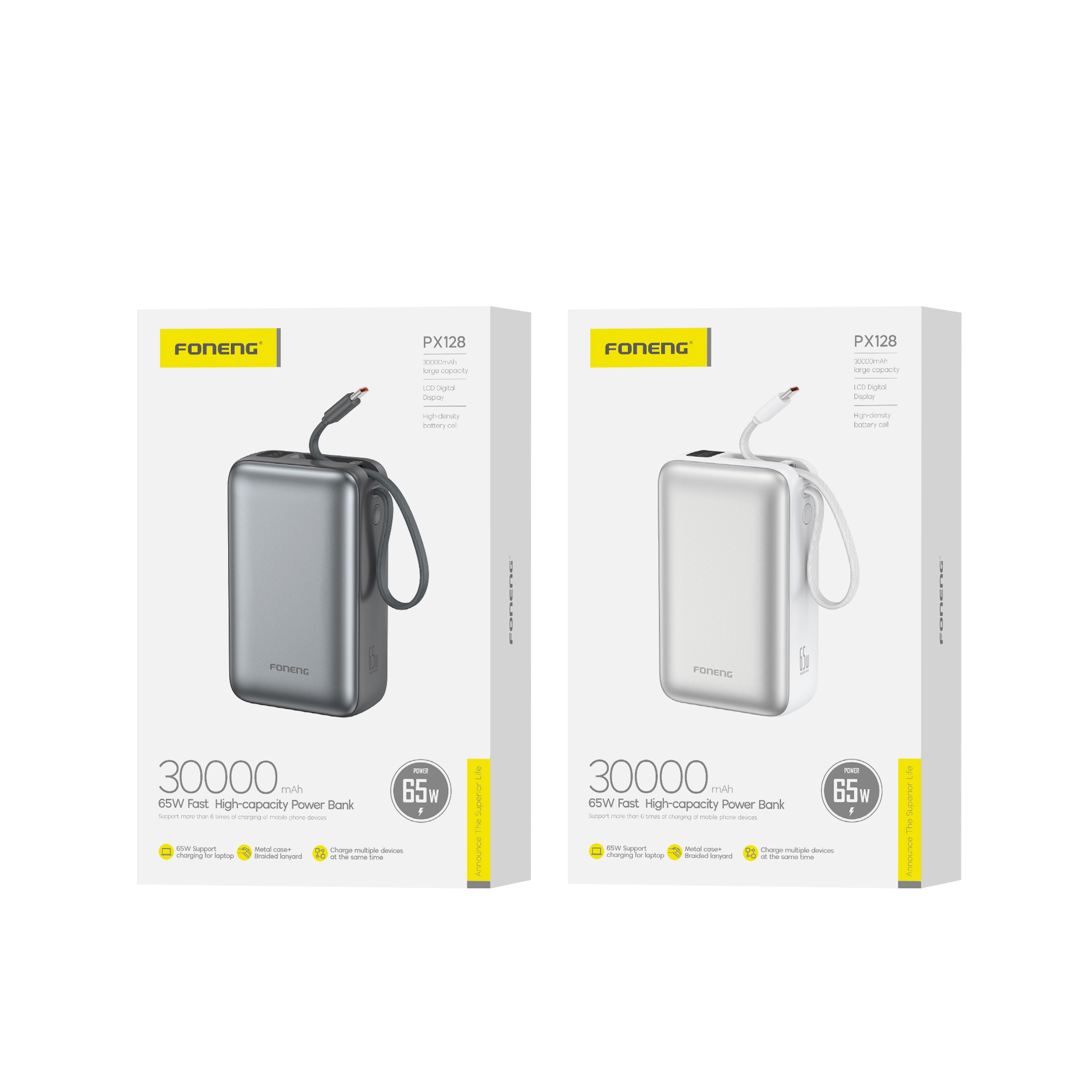 FONENG PX128 30000mAh 65W Power Bank 2 FONENG PX128 30000mAh 65W Power Bank - Image 2