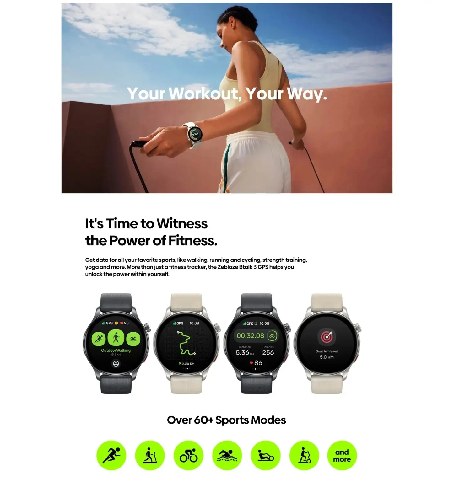 Zeblaze Btalk 3 GPS Smartwatch 1.43" AMOLED Screen Dual Strap 4 Zeblaze Btalk 3 GPS Smartwatch 1.43" AMOLED Screen Dual Strap - Image 4