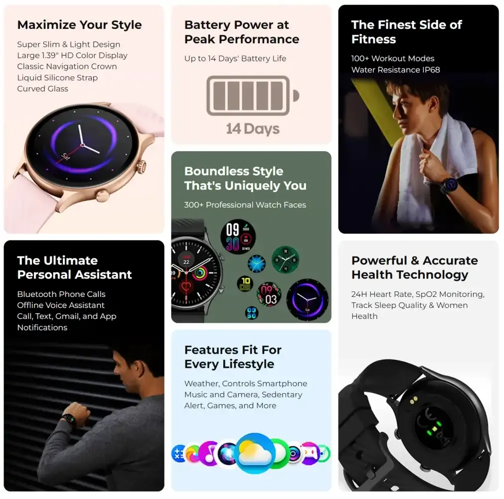 Zeblaze Btalk 2 Lite Bluetooth Calling Smart Watch 4 Zeblaze Btalk 2 Lite Bluetooth Calling Smart Watch - Image 4