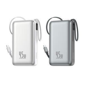 FONENG PX154 20000mAh Power Bank with Retractable Cable (45W)