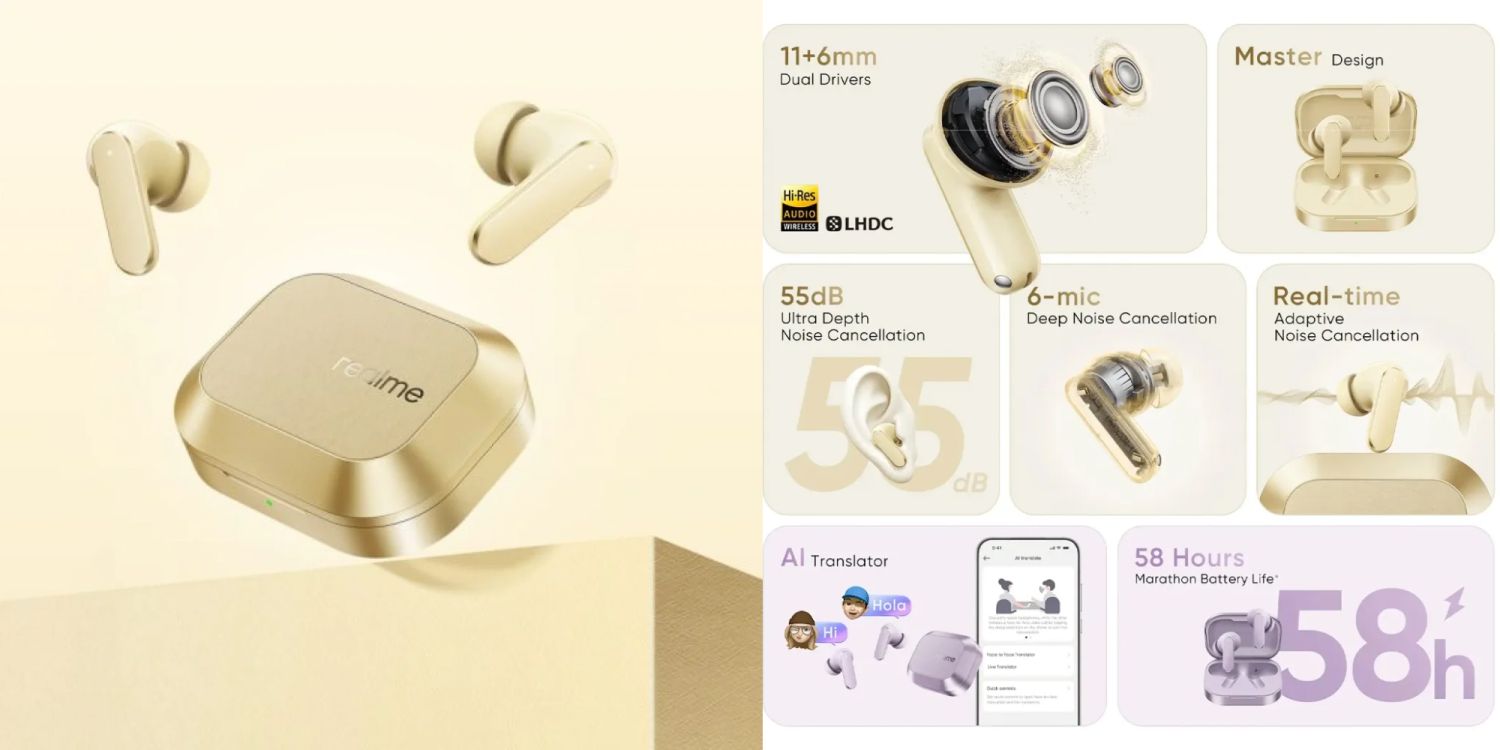 Realme Buds Air 8 Earbuds with 55dB ANC 4 Realme Buds Air 8 Earbuds with 55dB ANC - Image 4